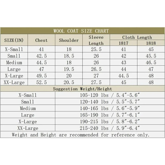 Aptro Men's Wool Trench Coat  Winter Fleece Business Jacket Overcoat With Scarf - Picture 7 of 7